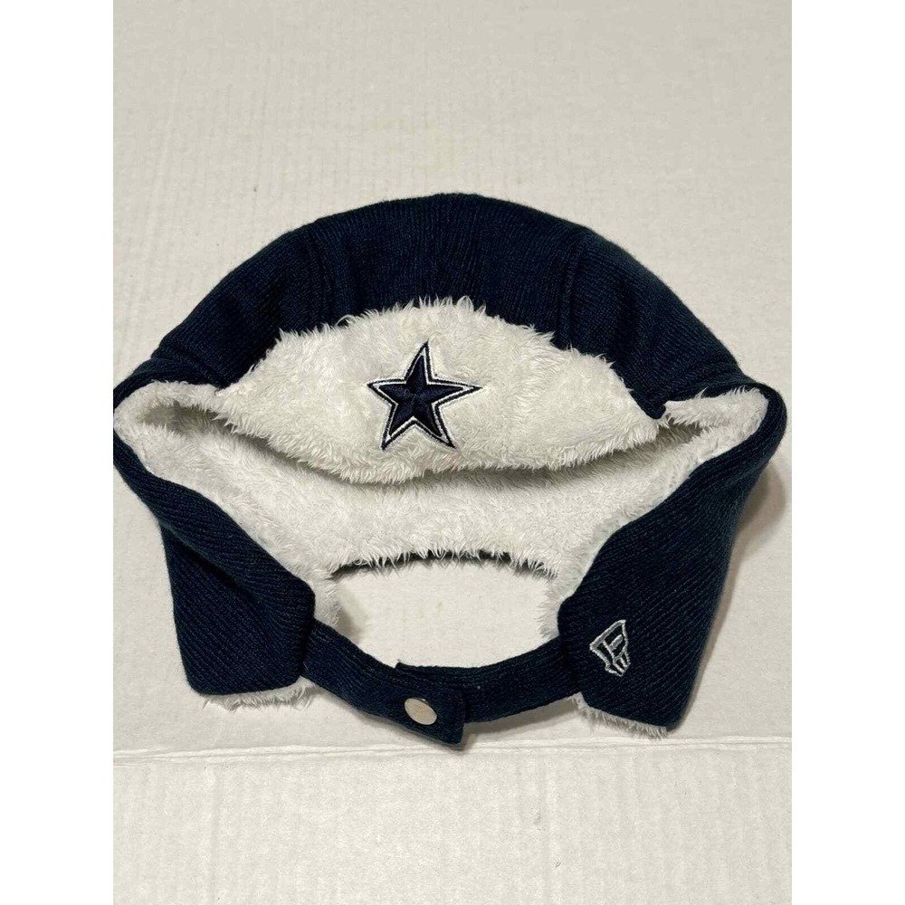 Dallas Cowboys Infant New Era NFL Sherpa Lined Trapper Hat Navy Blue